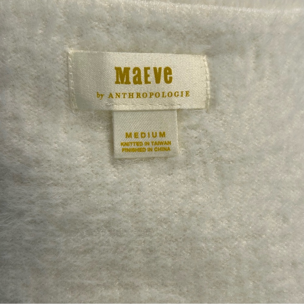 Anthropologie Maeve Scoop Neck Eyelash Sweater Tee Top Size Medium - Picture 7 of 9